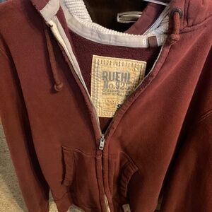 Ruehl No 925 Small Full Zip hoodie Burgundy